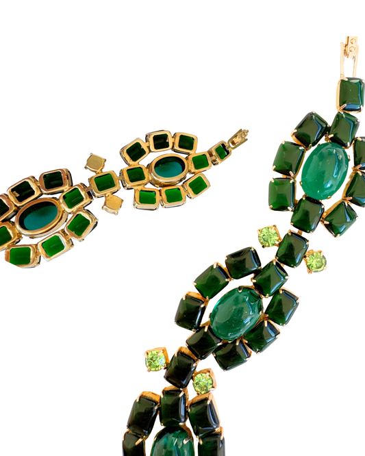 Green Cabochon Bracelet