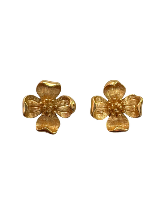 Trifari Dogwood Earrings