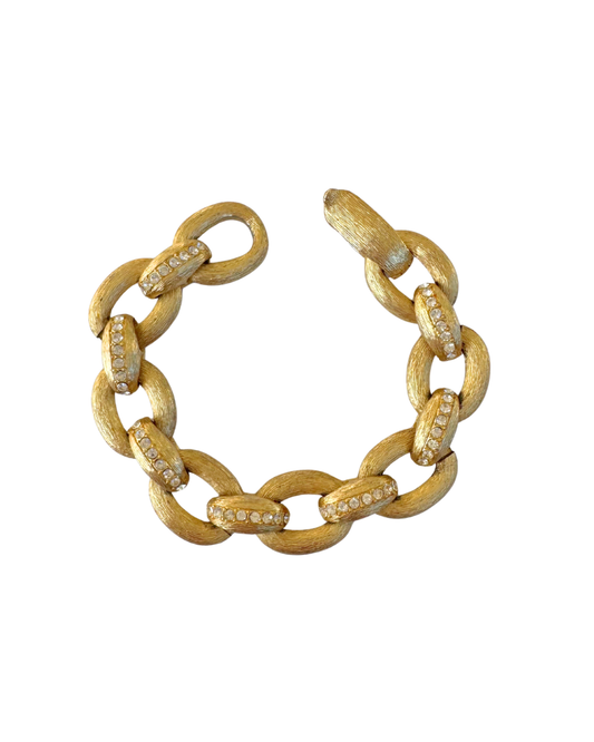 Brushed Gold Link Bracelet