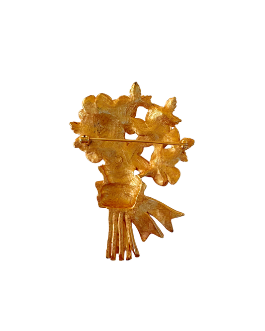 Floral & Pearl Brooch