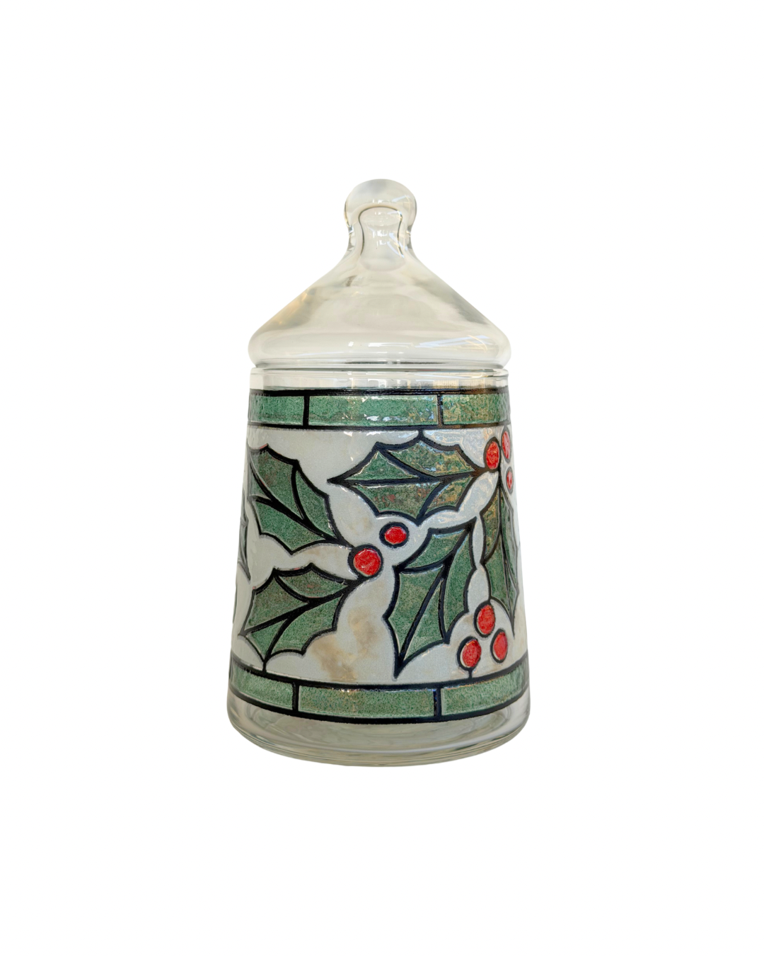 West Virginia Glazed Holly Jar