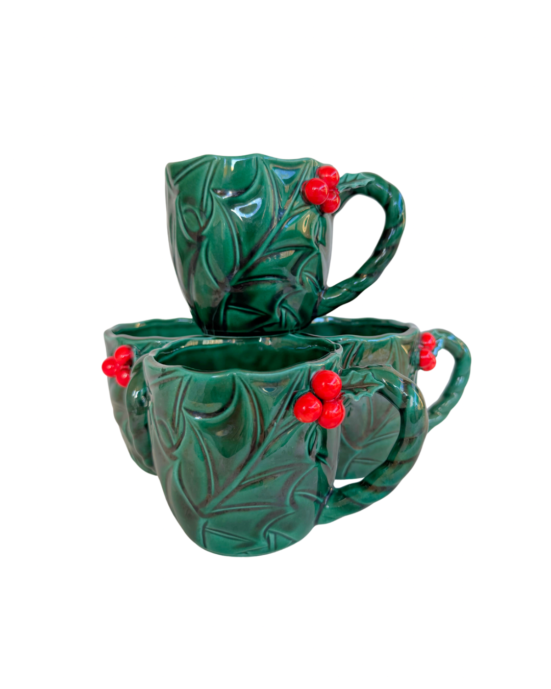 1950's Lefton Holly Mugs