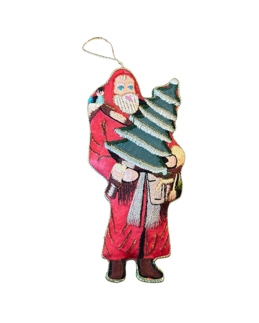 Hand-Stitched Santa Ornament