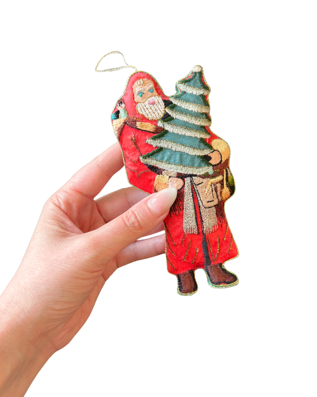 Hand-Stitched Santa Ornament