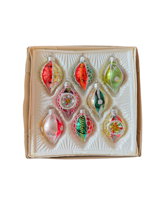 8pc Vintage Ornaments