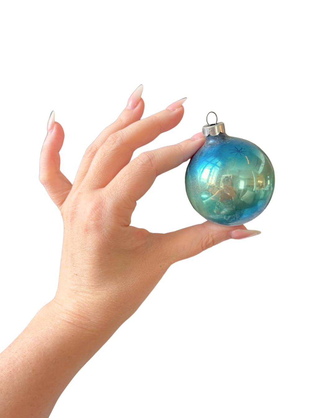 Vintage Blue Ombré Ornaments