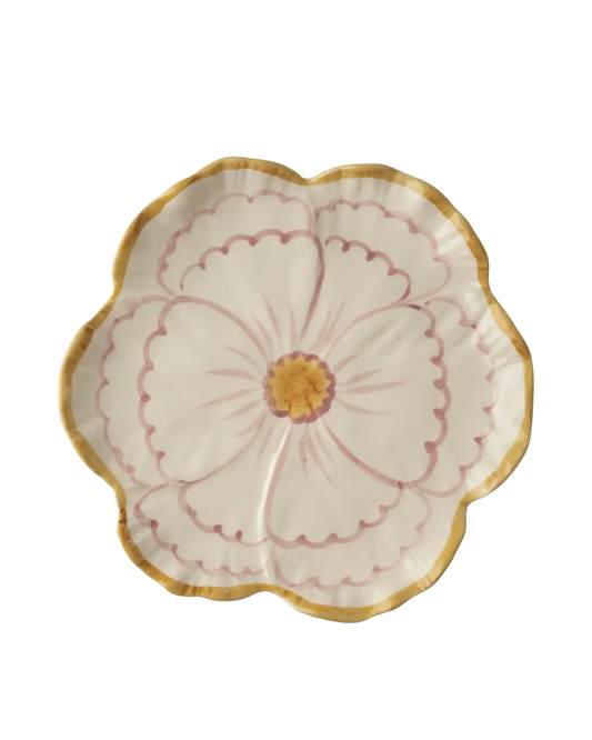 Hand painted Ceramic Flower Plate