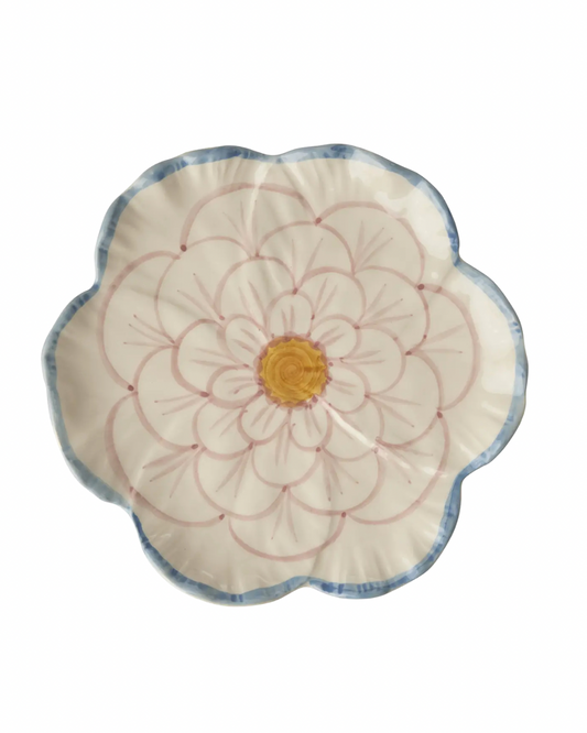 Hand painted Ceramic Flower Plate