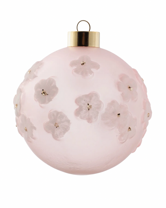 Sugarcoat Flower Glass Ornament