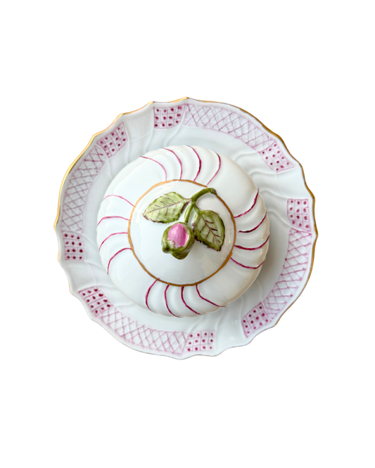 Hand Painted Covered Dish