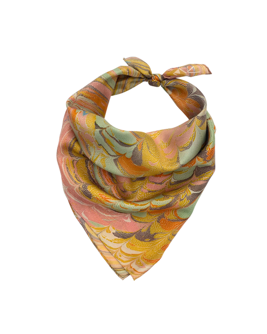 Hand-Marbled Silk Scarf