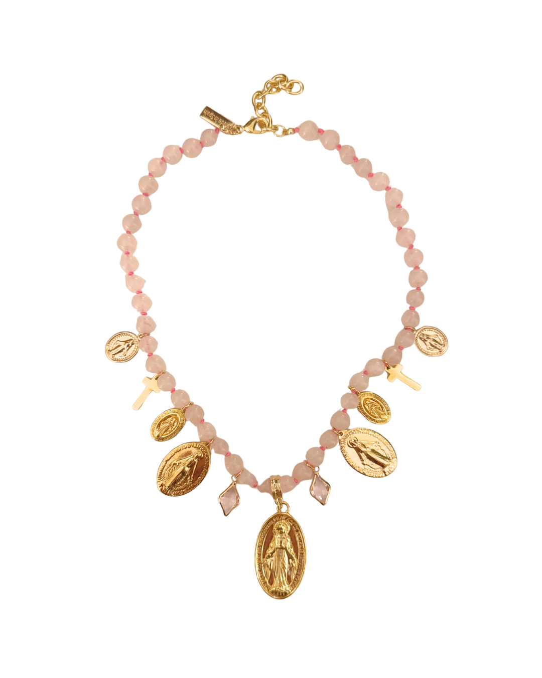 Rose Quartz Charm Necklace